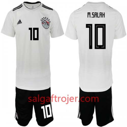 Egypten Fodboldtrøjer M. Salah 10 Børn Udebanesæt VM 2018 Egypten Fodboldtrøjer M. Salah 10 Børn Udebanesæt VM 2018